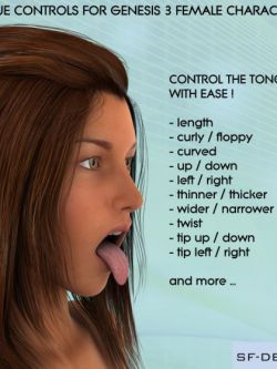 110445 g3舌头控制 Tongue Controls for Genesis 3 Female Characters