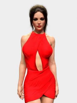 58079 服装 时尚性感连衣裙  X-Fashion Flirty Dress for Genesis 8 Fema...