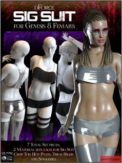 128546 服装 性感 dForce Sig Suit for Genesis 8 Female