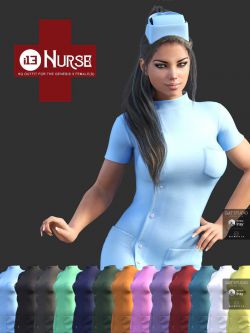 33175 服装 护士服 i13 Nurse Outfit for the Genesis 3 Female(s)