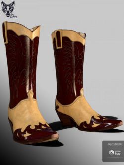 62905 鞋子  ZK Country Boots for Genesis 3 and 8 Female