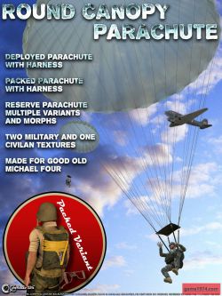 116948 道具 降落伞 Round Canopy Parachute by Cybertenko ()