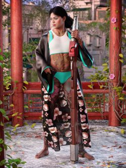 82477 服装 科幻  dForce Horizon Outfit for Genesis 8.1 Females