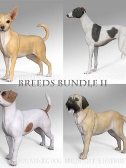 动物 狗的4种纹理 Breeds for the HW Dog - Bundle II
