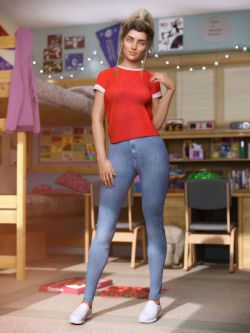 64267 服装 dForce School Days Outfit for Genesis 8 Females