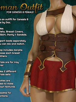 164329 服装 Exnem dForce Roman Outfit for Genesis 8 Female