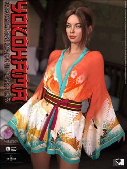153788 服装 纹理 Yokohama for Japanese Kimono dForce Outfit for Genesis8 ...