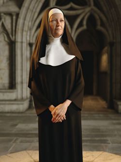 56865 服装 修女服 dForce Nun Costume for Genesis 8 Female