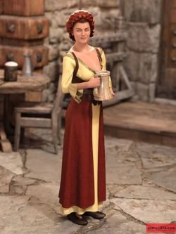 70897  服装 侍女服 dForce Medieval Barmaid for Genesis 8 Female(s)