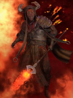 87109 服装 纹理 Diabolo Outfit Expansion - Staff, Blood, Dirt, and Mask Textures