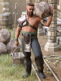 56089 服装 Tribal Warrior King Outfit for Genesis 8 Male