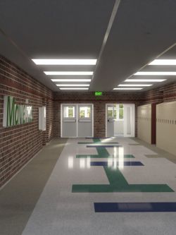 69107 场景 高中走廊 High School Hallway 2