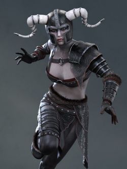 87805 服装 野蛮人盔甲 dForce Barbarian Armor for Genesis 9 and Genesis 8 Females