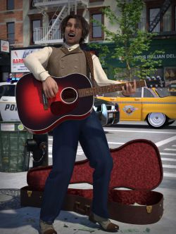 81625 道具 吉他和姿势 Acoustic Guitar and Poses for Genesis 8