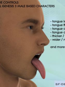 113046 变形 舌头控制 Tongue Controls for Genesis 3 Male Characters