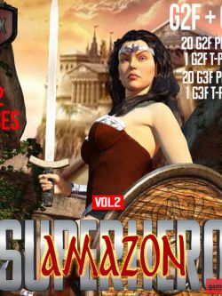 117758 姿势和表情 SuperHero Amazon for G2F & G3F Volume 2 by