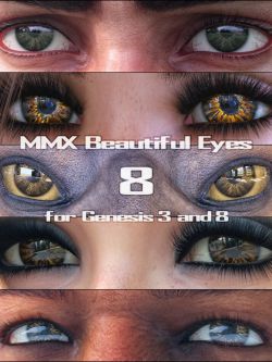 84600 棕色眼睛巨型包 MMX Beautiful Eyes 8 for Genesis 3, 8, and 8.1