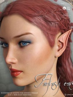 111996 人物变形 LF's Fantasy Ears for Genesis 3 Female by lilflame
