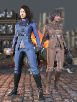 80679 服装 制服 Sci-Fi Sergeant Outfit for Genesis 8.1 Females