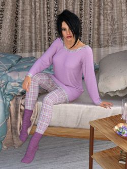 89348 服装 dForce Gianna Pajama Set for Genesis 9