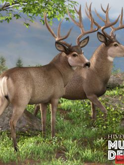 136455 动物 变形 HiveWire Mule Deer Buck