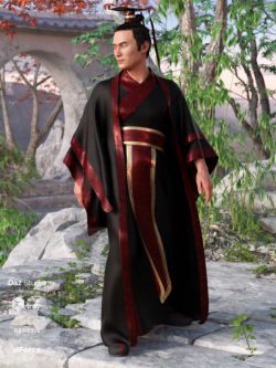 56655 服装 dForce Hanfu Outfit for Genesis 8 Male