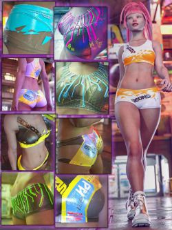 88086 服装 纹理 Cyberpunk Styles for Zero One Clothing Sets