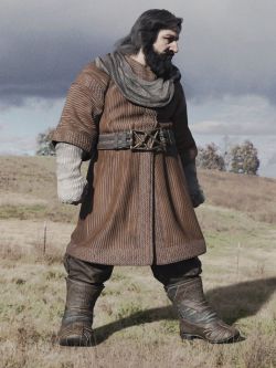 89227 服装 纹理 dForce Medieval Dwarf Outfit for Genesis 9 Texture Add-On