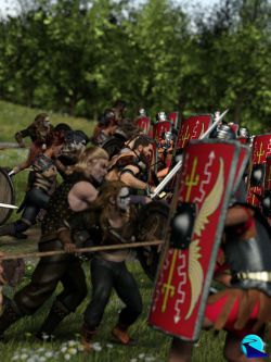 81628 道具人物 Now-Crowd Billboards - Roman Legionaries Fighting