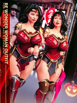 服装 神奇女侠套装 RE Wonder Woman Outfit For Genesis 3 and 8 Female(s)