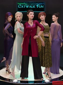 67577 姿态 走秀 Catwalk Fun Poses for Genesis 8 Female