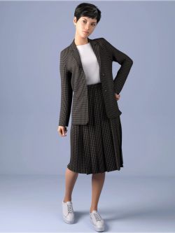 86570 服装 dForce HnC Basic Jacket Outfit for Genesis 8.1 Females