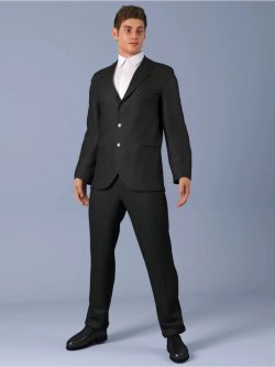 86727 服装 dForce HnC 3Button Suit Outfits for Genesis 8.1 Males