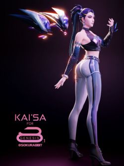 人物 KDA Kai'Sa for Genesis 8 and 8.1 Female