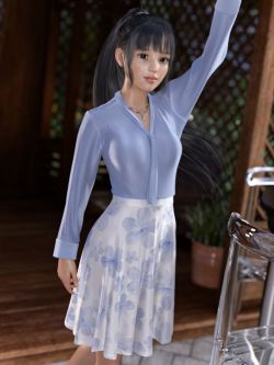 85363 服装 dForce Sumire Outfit for Genesis 8 and 8.1 Females