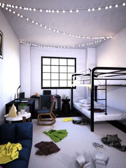 79968 道具 凌乱的宿舍 Messy Dorm