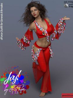 138091 服装 性感 Joy! dForce Outfit for Genesis 8 Females by ArtTailo