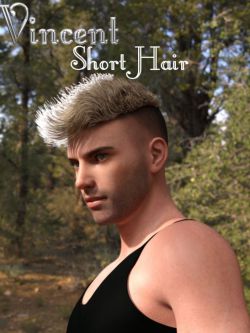 43669 头发 Vincent Short Hair for Genesis 3 Male