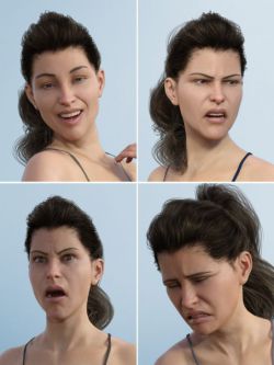 46491 表情 G8F Expressive Faces - One-Click Morph Expressions for Victoria ...