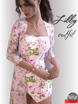 80241 服装  假日套装 dForce Libby Holiday Outfit for Genesis 8 Females