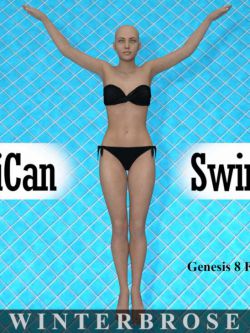 138050 姿态 iCan SWIM, Swimming Poses for Genesis 8 Female (G8F)