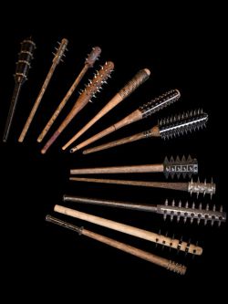 86824 道具 狼牙棒 BW Wooden Mace Set 01 for Genesis 8 and 8.1