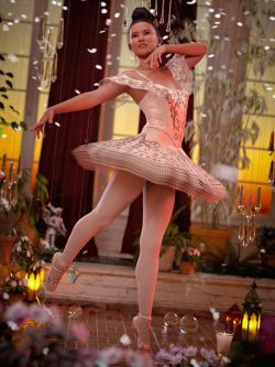 83282 服装 经典芭蕾 dForce Classic Ballet Outfit for Genesis 8 Females