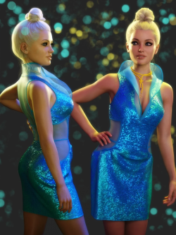 81748 服装 连衣裙  dForce Sizzler Outfit for Genesis 8 Females