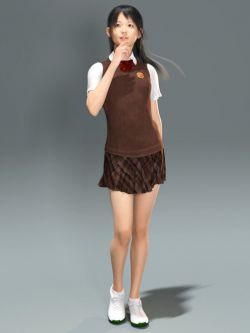 85806 服装 春季校服 dForce Spring School Uniform for Genesis 8 and 8.1 ...