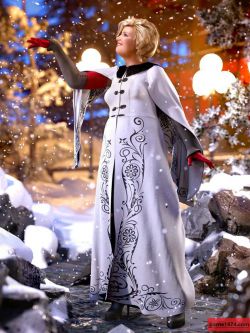 73911 服装  冬季华服 dForce Winter Splendor Outfit for Genesis 8 Females