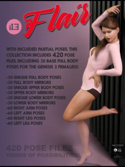 33951 姿态 i13 Flair Pose Collection for the Genesis 3 Female(s)
