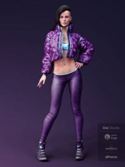 68347 服装 X-Fashion Street Dancer Outfit for Genesis 8 Female(s)