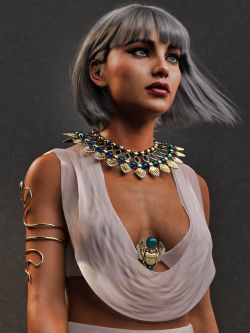80081 服装 埃及女神服装 dForce Majestic Nile for Genesis 8 Females