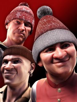 83989 道具 圣诞针织帽  M3D Christmas Knitted Hat for Genesis 8 and 8.1...